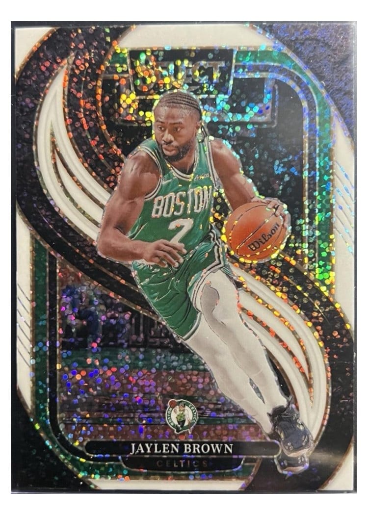 2024-25 Panini Select Base Set Jaylen Brown White Sparkle Prizm #146 card