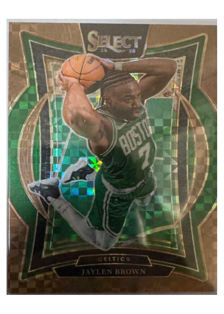 2024 Panini Select Jaylen Brown Bronze Checker Prizm #29 card