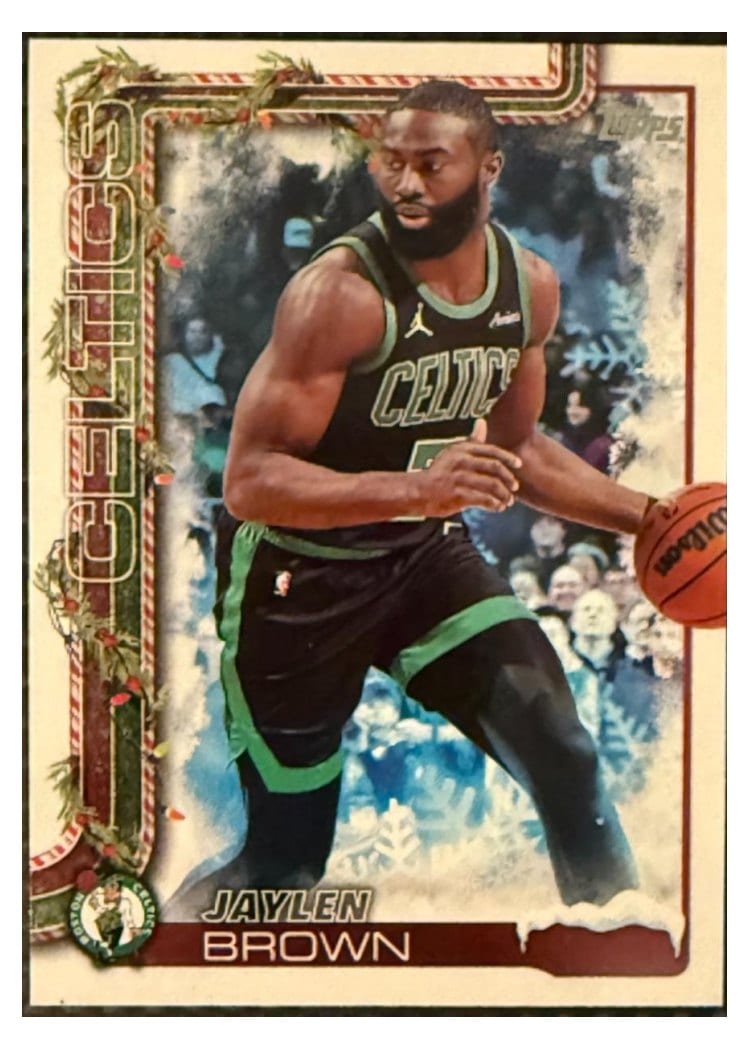 2025-26 Topps Holiday SSP Photo Variations Jaylen Brown #SSV-JT card