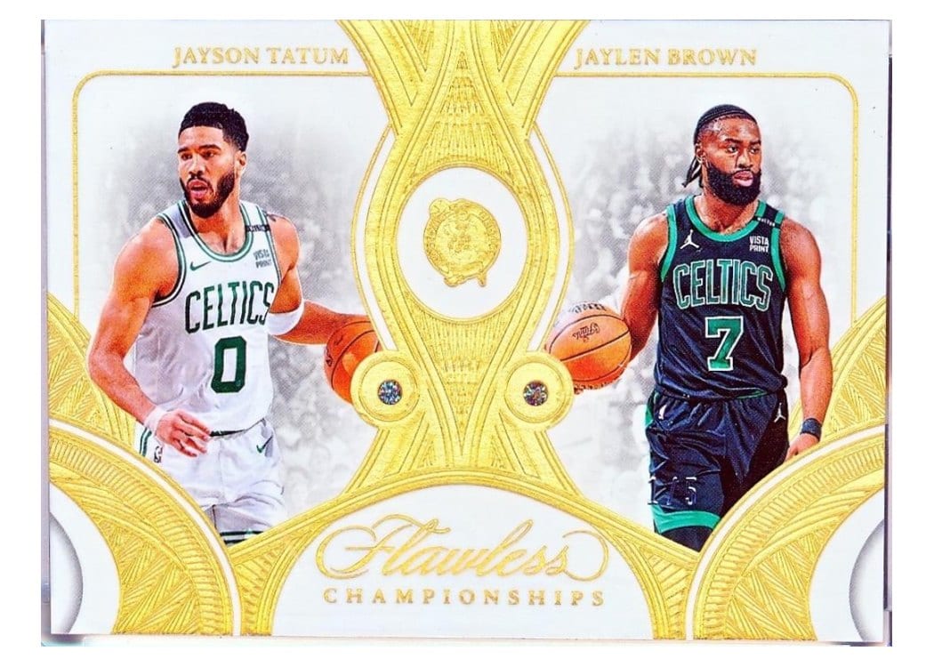 2024-25 Panini Flawless Base Gems Jaylen Brown/Jayson Tatum #174 card