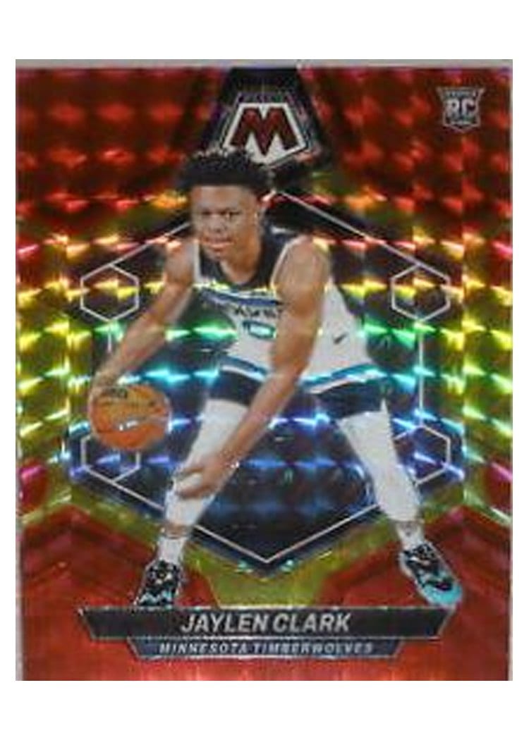 2023-24 Panini Mosaic Base Set Jaylen Clark Red Yellow Fusion Choice #208 card