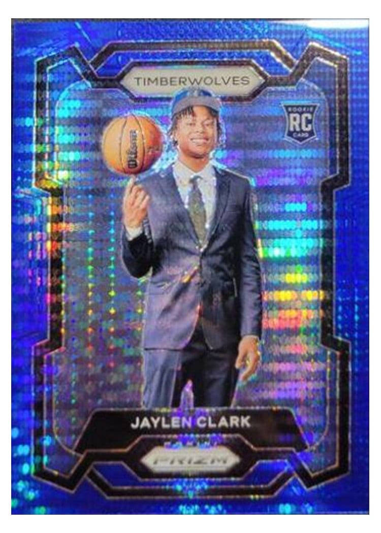 2023-24 Panini Prizm Base Set Jaylen Clark Blue Wave #166 card