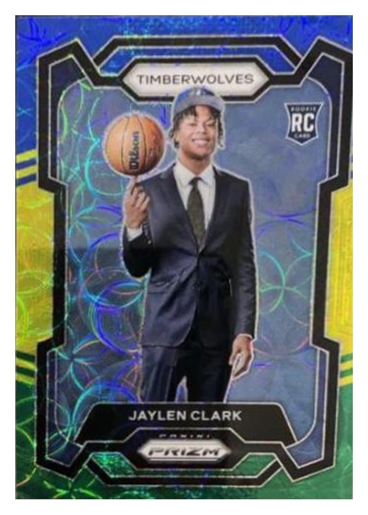 2023-24 Panini Prizm Base Set Jaylen Clark Choice Blue Yellow Green #166 card