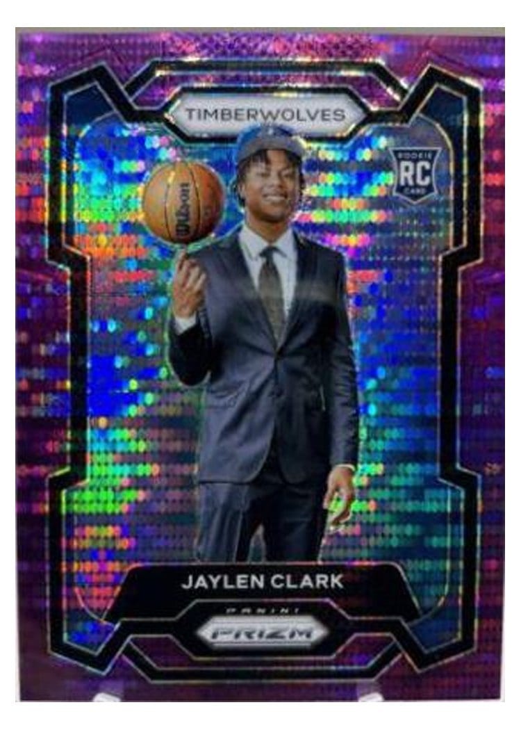 2023-24 Panini Prizm Base Set Jaylen Clark Purple Pulsar #166 card