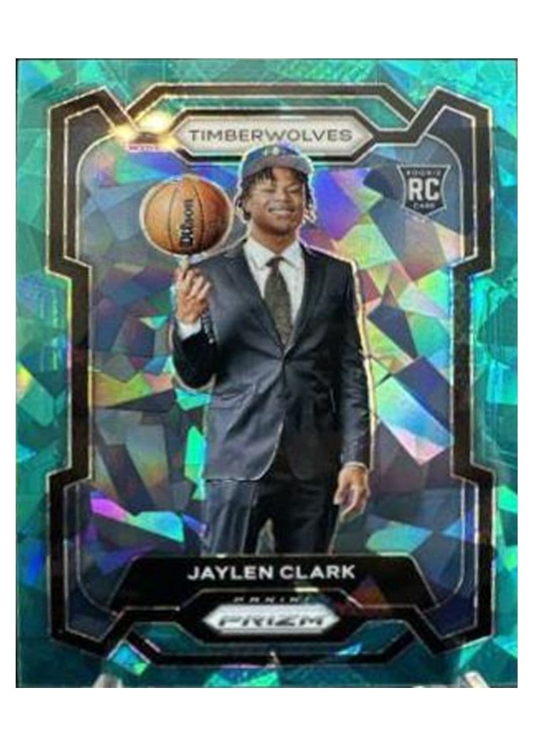 2023-24 Panini Prizm Base Set Jaylen Clark Teal Ice #166 card