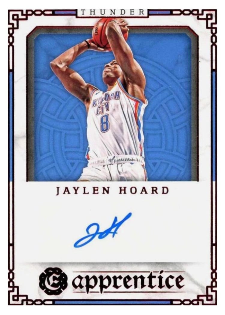 2020-21 Panini Chronicles Apprentice Signatures Jaylen Hoard #APR-JHR card