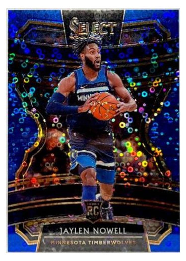 2019-20 Panini Select Base Set Jaylen Nowell Blue Disco Prizm #44 card