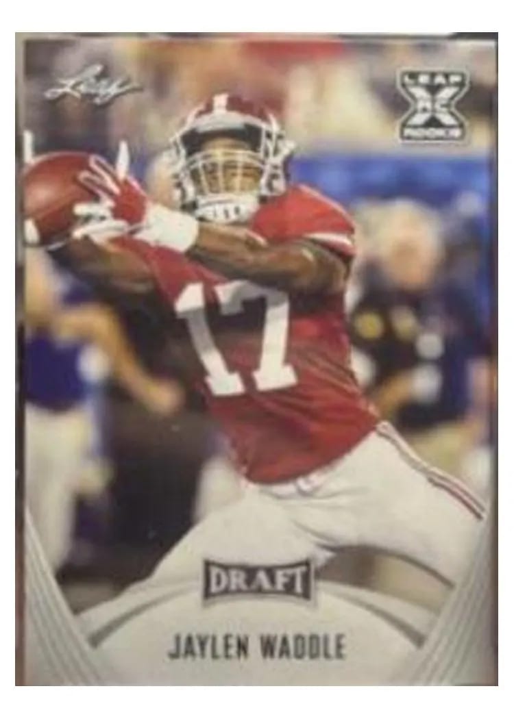 2021 Leaf Draft Jaylen Waddle #28 card