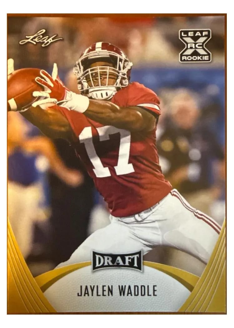 2021 Leaf Ultimate Draft Jaylen Waddle #28 card