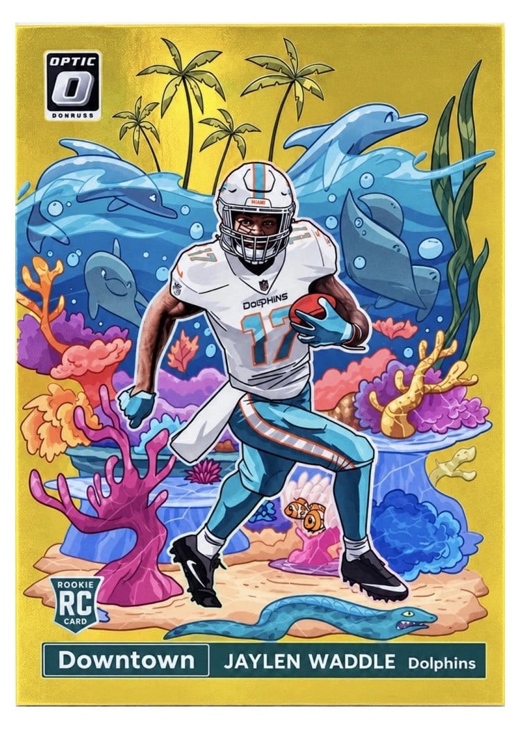 2021 Panini Donruss Optic Downtown Jaylen Waddle #DT-37 card