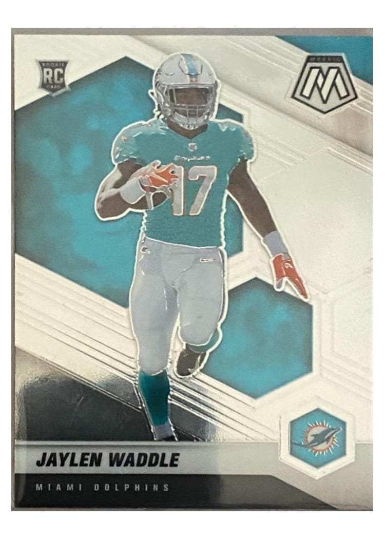 2021 Panini Mosaic Base Set Jaylen Waddle Silver #308 card
