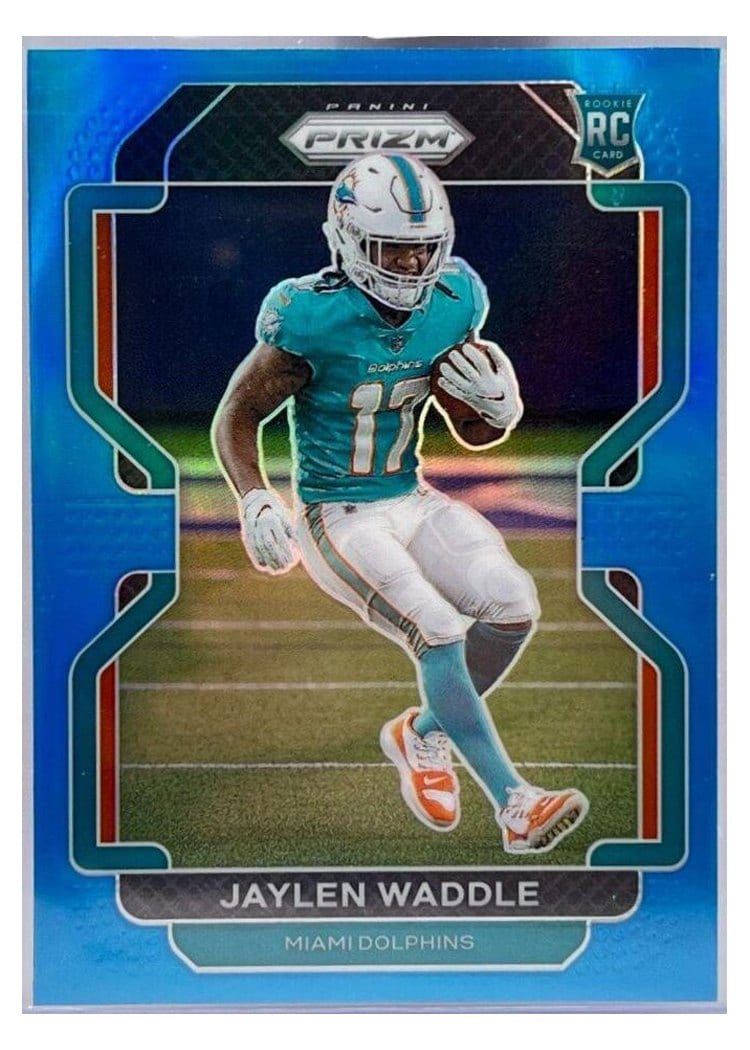 2021 Panini Prizm Base Set Jaylen Waddle #338 card