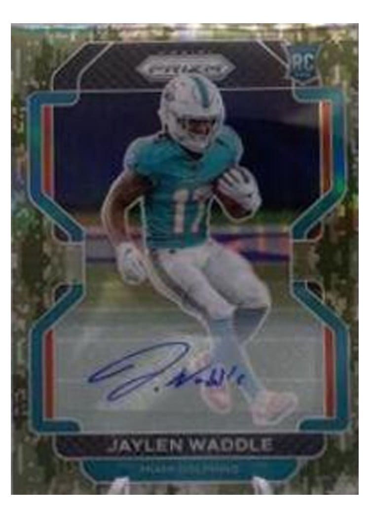 2021 Panini Prizm Base Set Jaylen Waddle #338 card