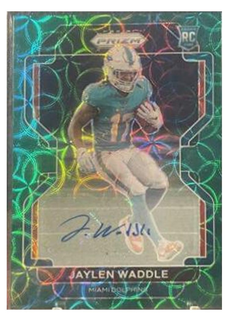 2021 Panini Prizm Base Set Jaylen Waddle #338 card