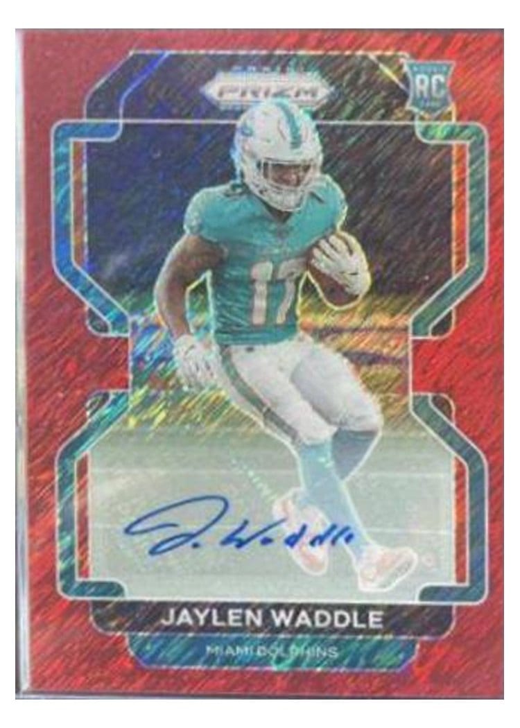 2021 Panini Prizm Base Set Jaylen Waddle #338 card