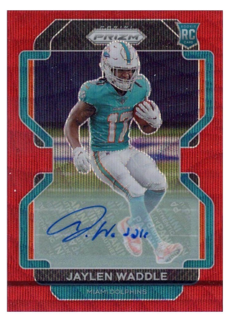 2021 Panini Prizm Base Set Jaylen Waddle #338 card