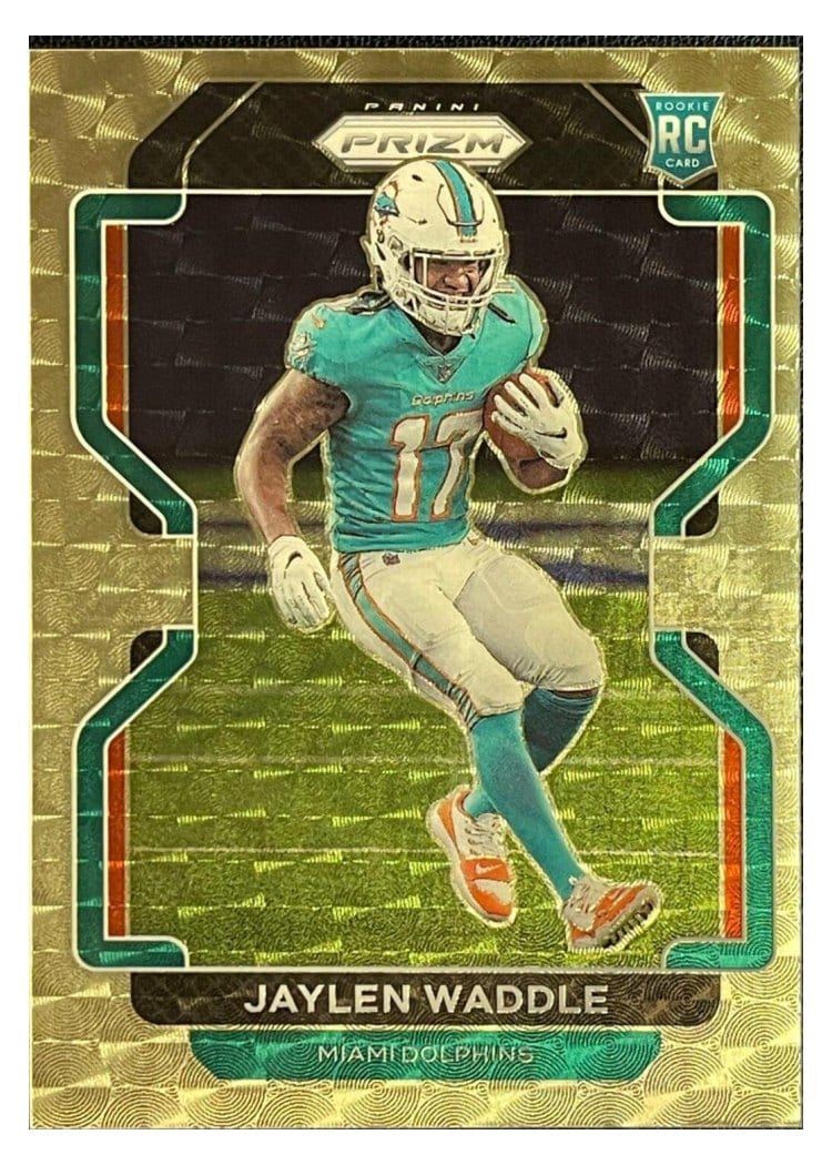 2021 Panini Prizm Base Set Jaylen Waddle #338 card