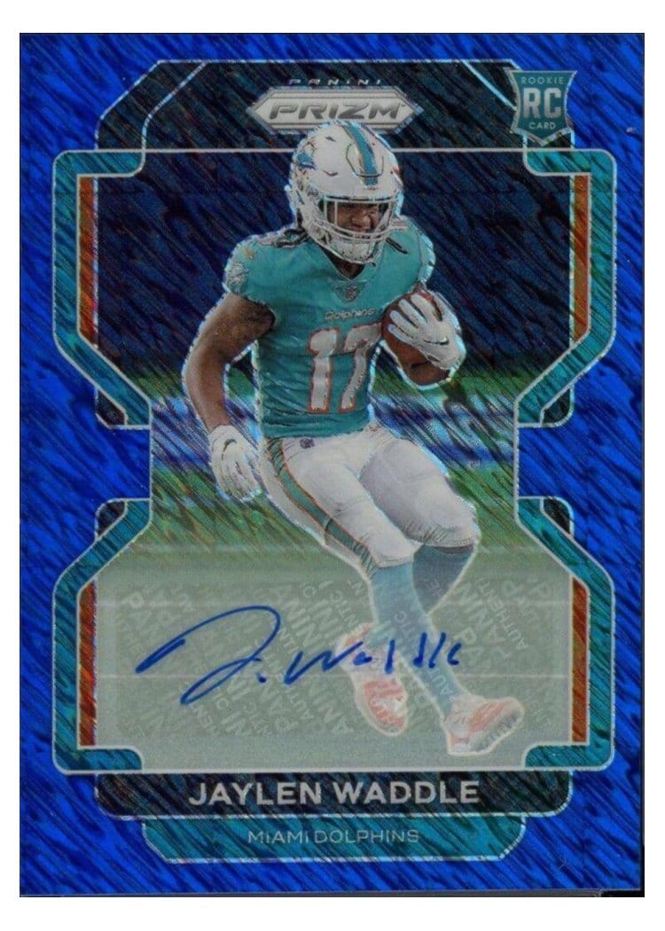 2021 Panini Prizm Base Set Jaylen Waddle #338 card