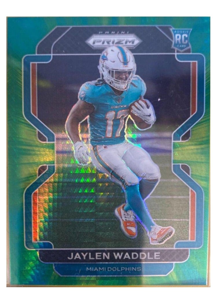 2021 Panini Prizm Base Set Jaylen Waddle #338 card
