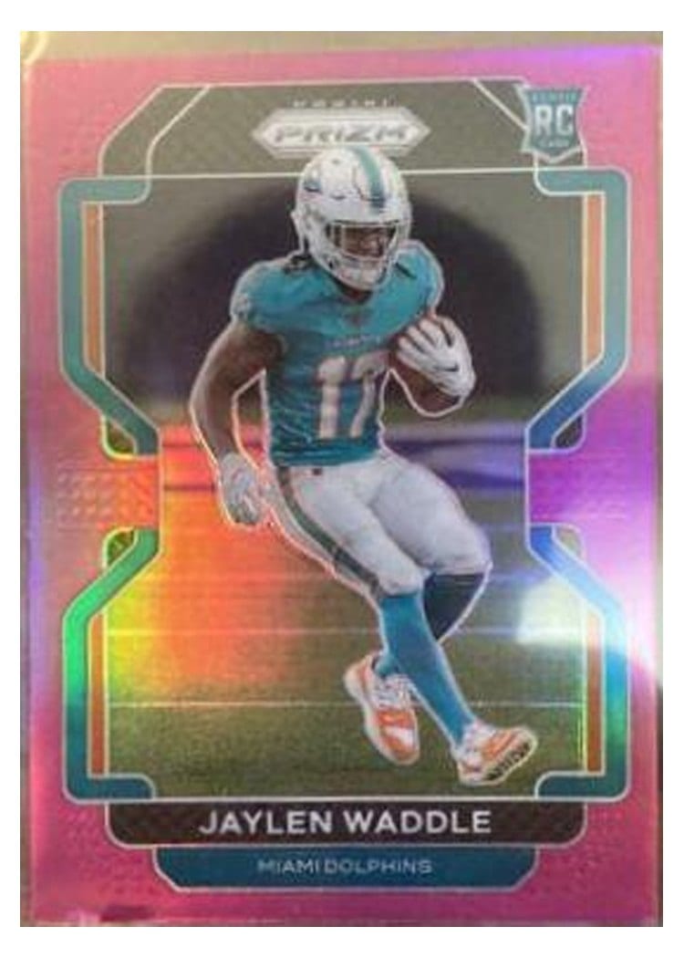 2021 Panini Prizm Base Set Jaylen Waddle #338 card