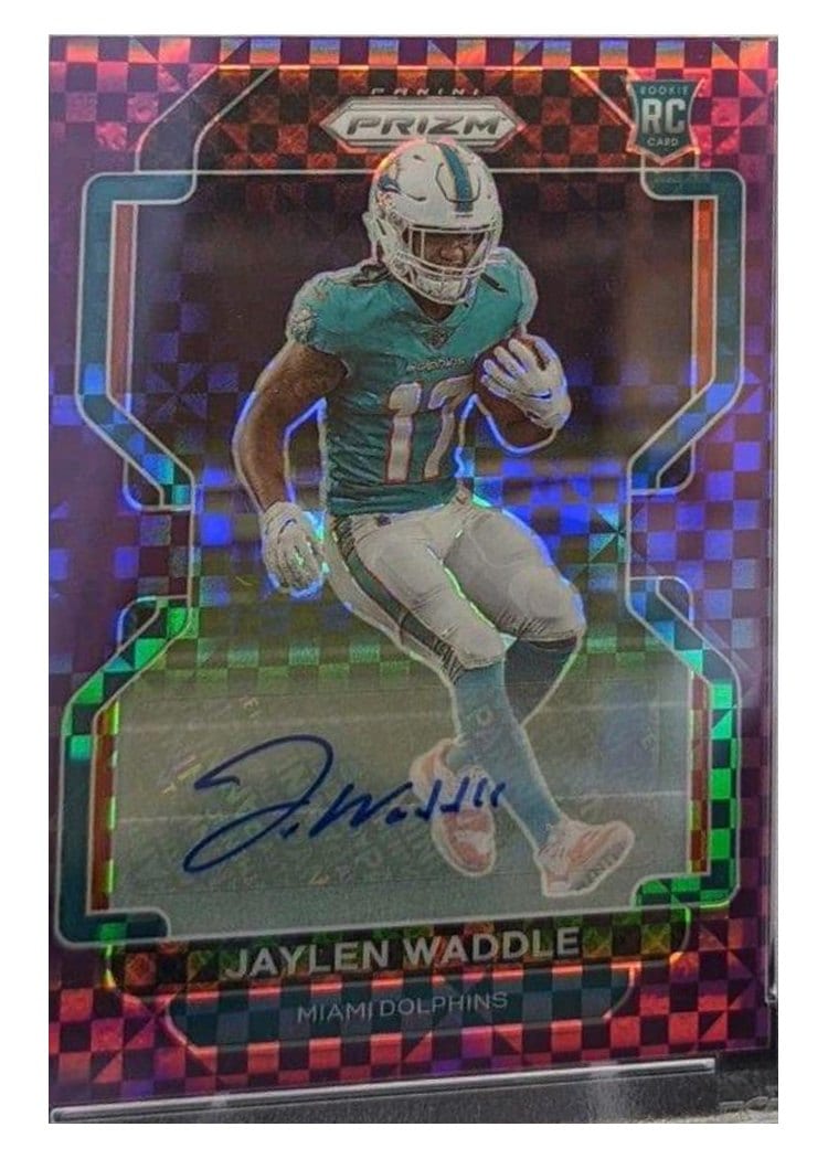 2021 Panini Prizm Base Set Jaylen Waddle #338 card