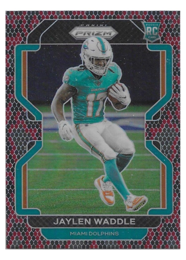 2021 Panini Prizm Base Set Jaylen Waddle #338 card