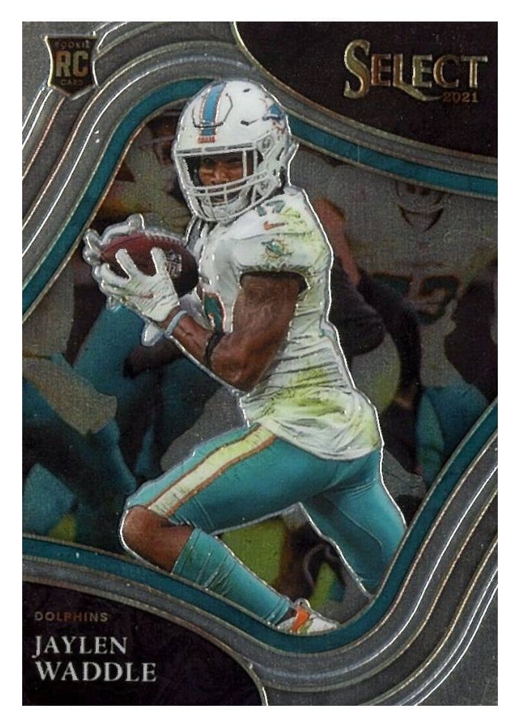 2021 Panini Select Base Set Jaylen Waddle #348 card