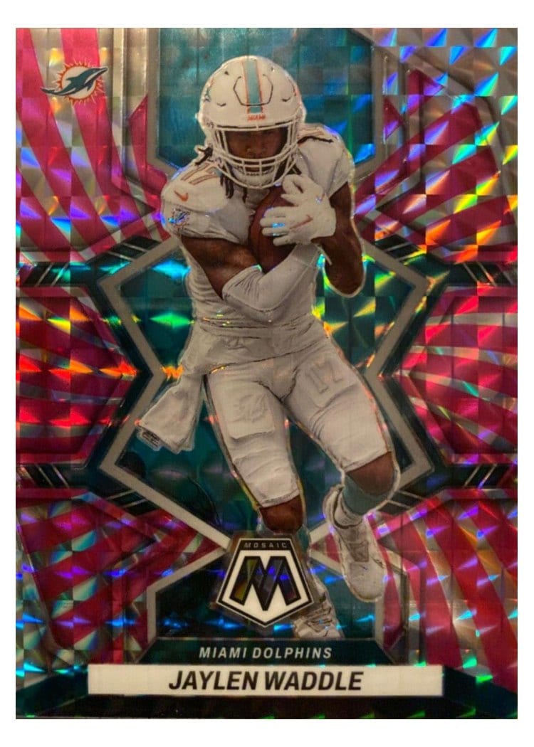 2022 Panini Mosaic Base Set Jaylen Waddle #122 card