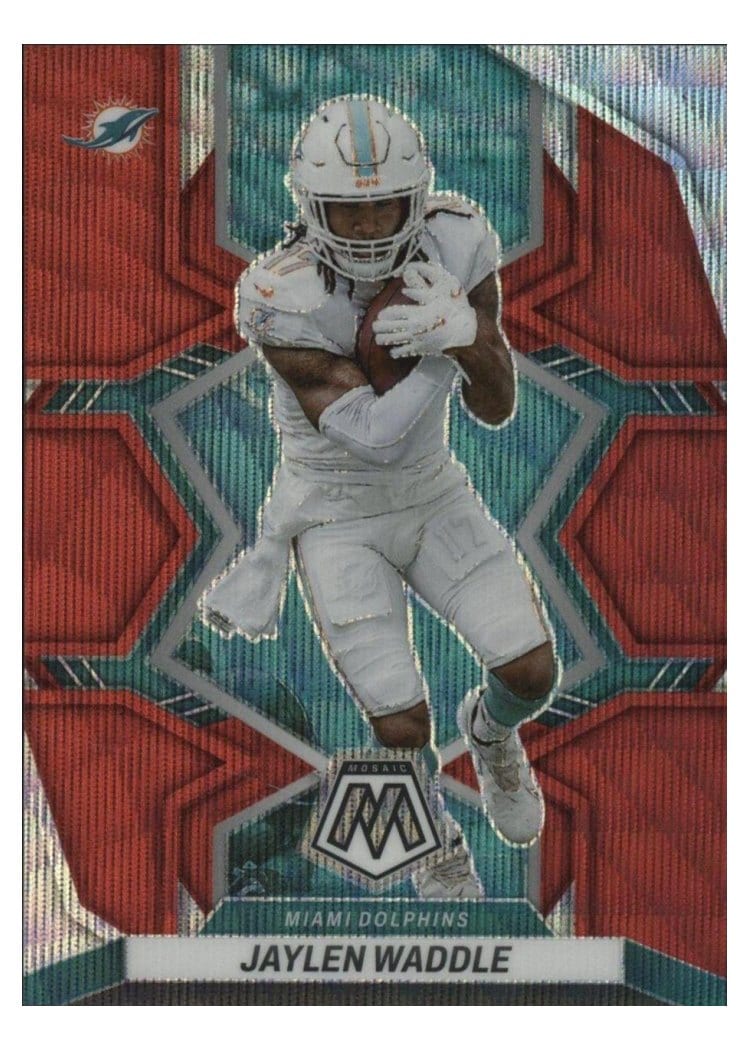 2022 Panini Mosaic Base Set Jaylen Waddle #122 card