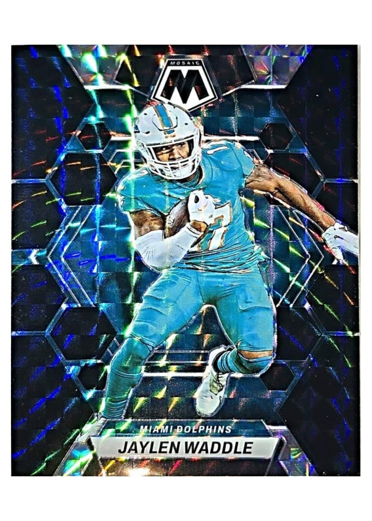 2023 Panini Mosaic Base Set Jaylen Waddle Black #145 card