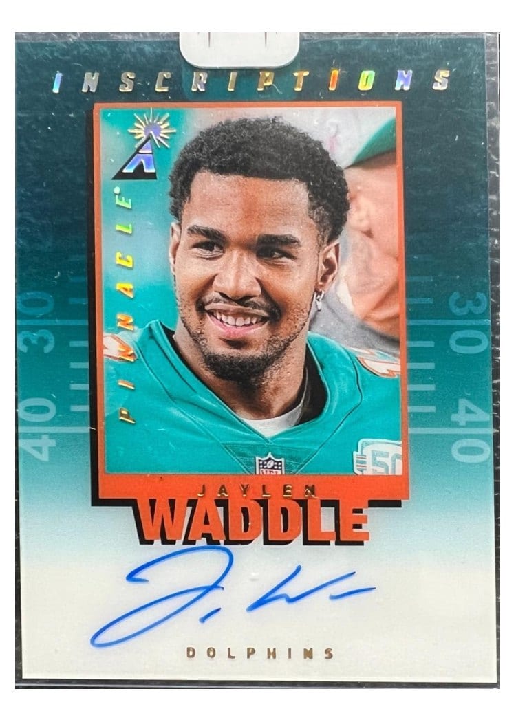 2024 Panini Zenith Pinnacle Inscriptions Jaylen Waddle #PI-JW card