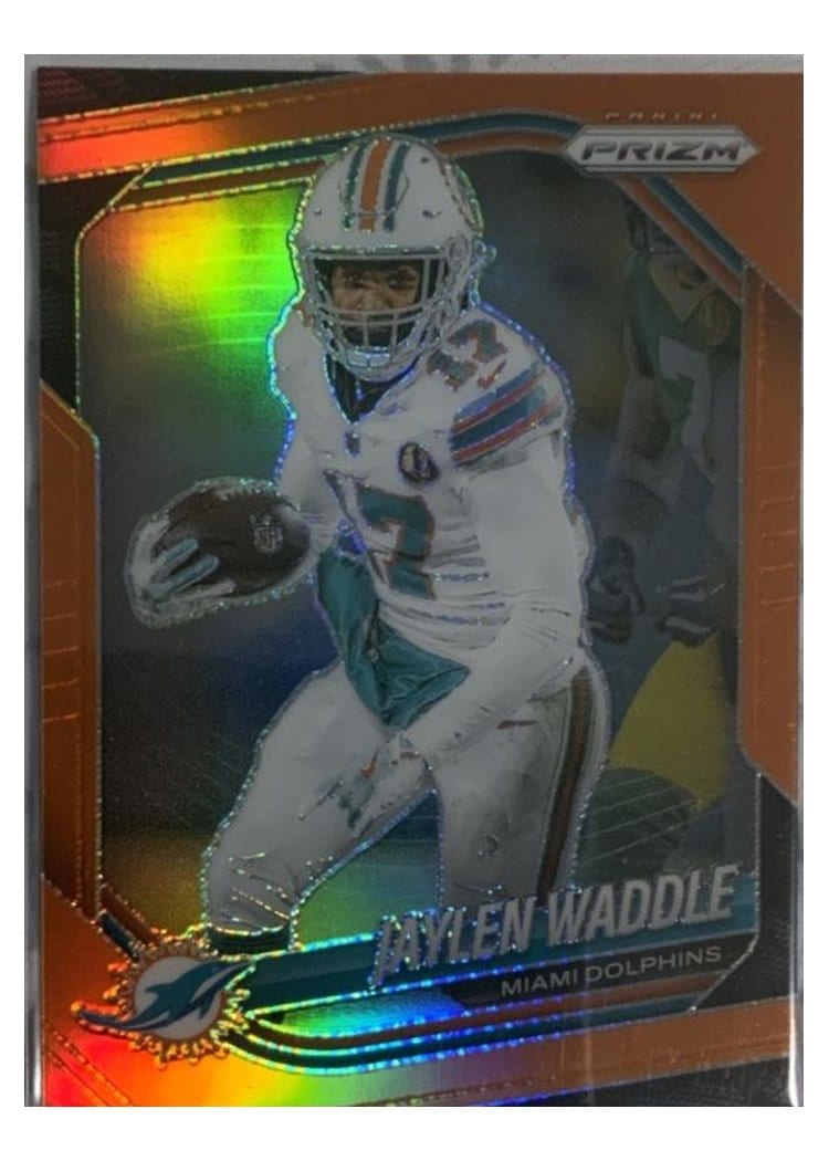 2025 Panini Prizm Base Set Jaylen Waddle Orange #172 card