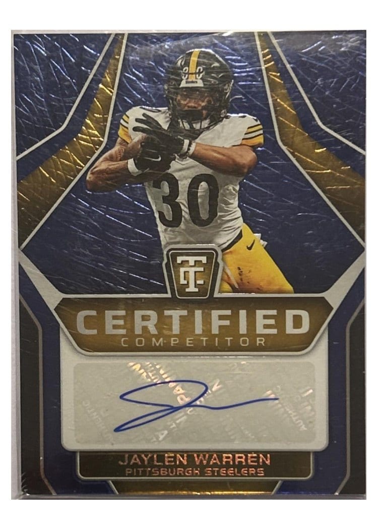 2024 Panini Totally Certified Certified Competitor Autographs Jaylen Warren #24 card