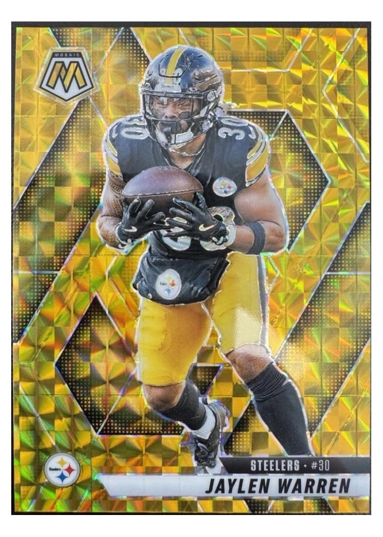 2025 Panini Mosaic Base Set Jaylen Warren #144 card