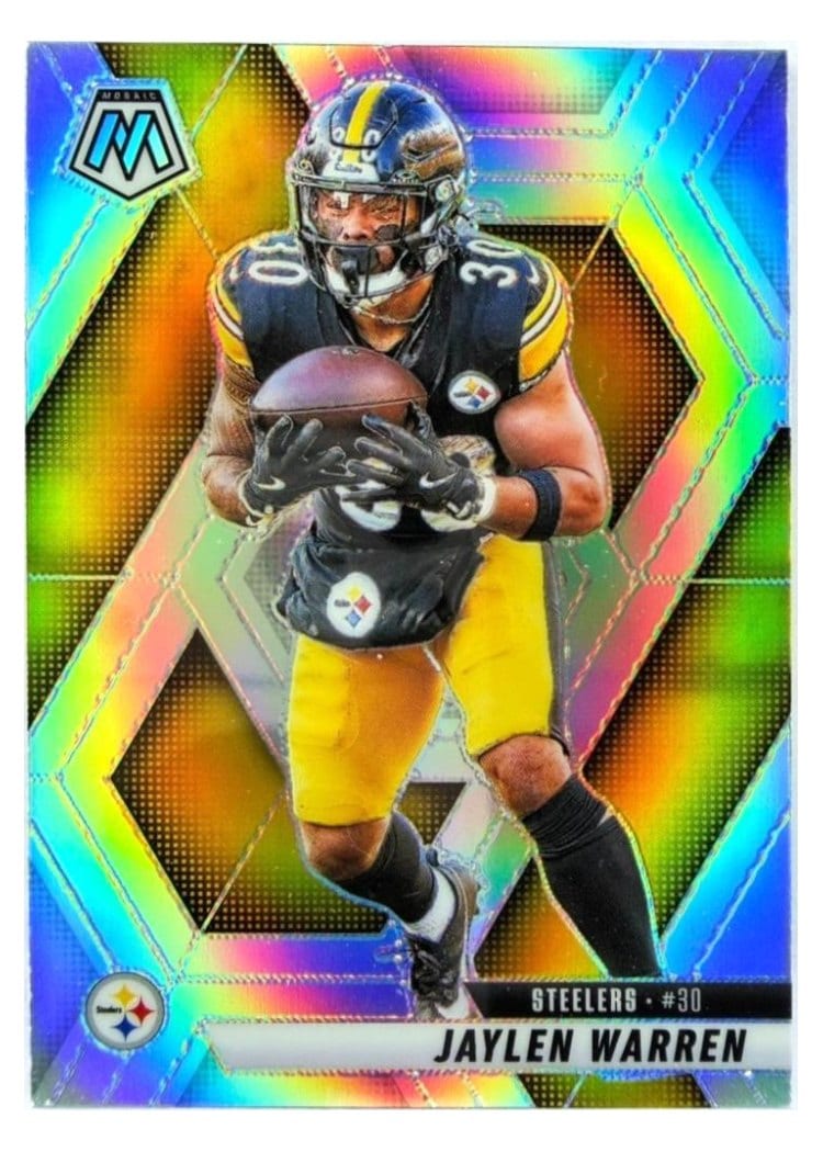 2025 Panini Mosaic Base Set Jaylen Warren #144 card