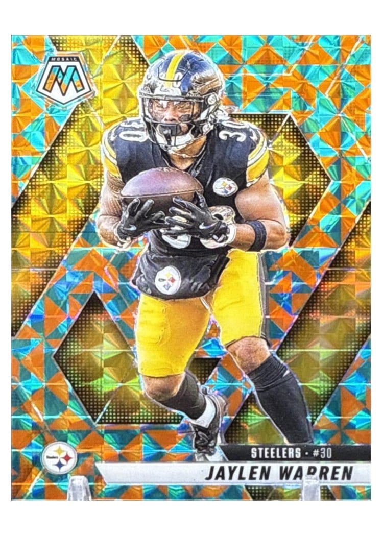2025 Panini Mosaic Base Set Jaylen Warren #144 card