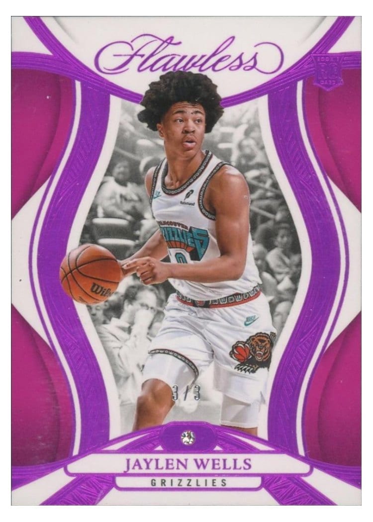 2024-25 Panini Flawless Base Gems Jaylen Wells Fuchsia #71 card