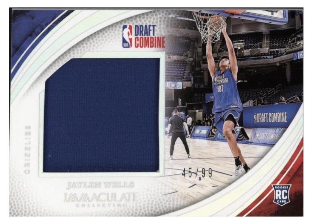 2024-25 Panini Immaculate Collection Draft Combine Memorabilia Set Jaylen Wells #34 card