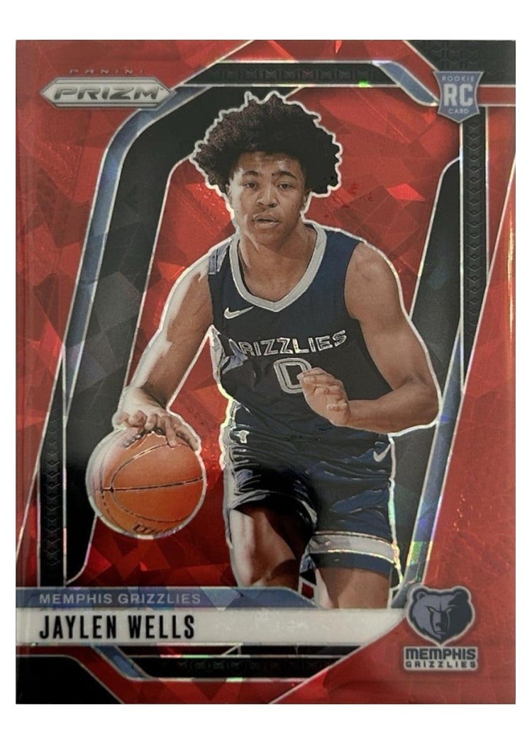 2024-25 Panini Prizm Base Set Jaylen Wells Red Ice #239 card