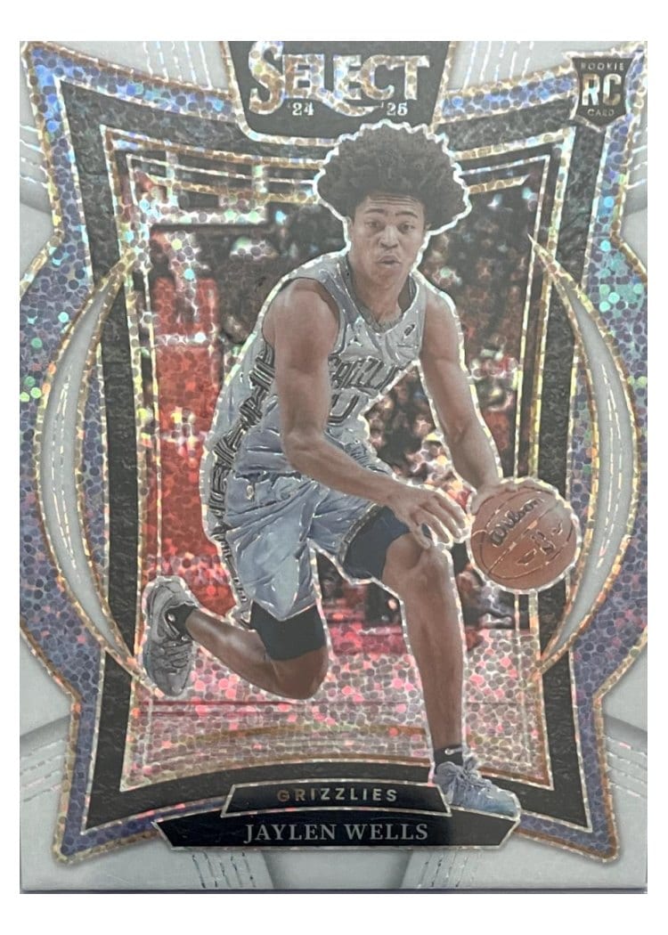 2024-25 Panini Select Base Set Jaylen Wells White Sparkle Prizm #79 card
