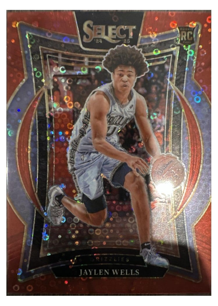 2024-25 Panini Select Base Set Jaylen Wells Red Disco Prizm #79 card