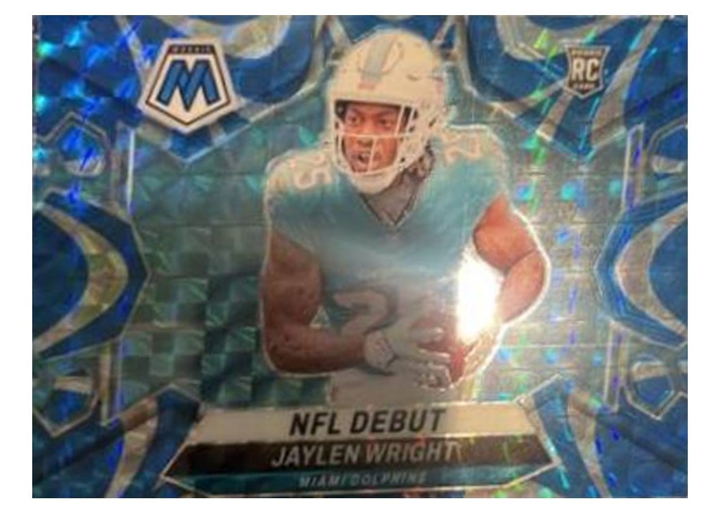 2024 Panini Mosaic Base Set Jaylen Wright Blue Reactive #280 card