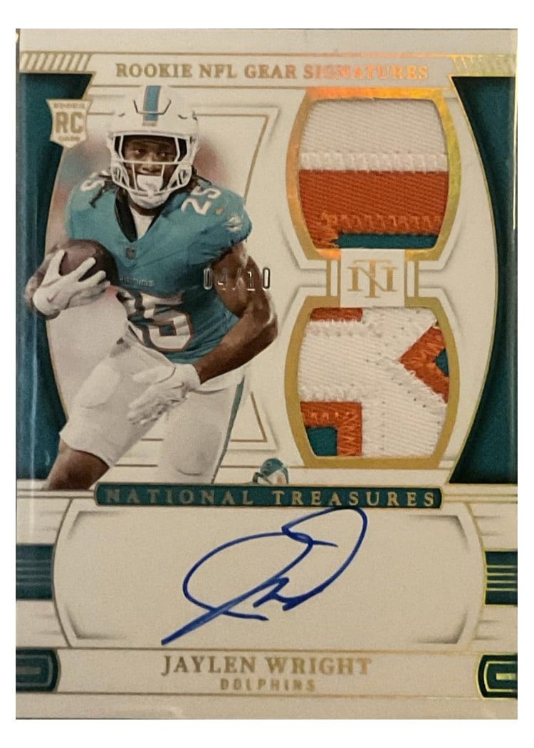 2024 Panini National Treasures Base Set Jaylen Wright #189 card
