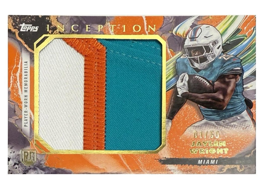 2024 Topps Inception Rookie Jumbo Relics Jaylen Wright #RJR-JW card