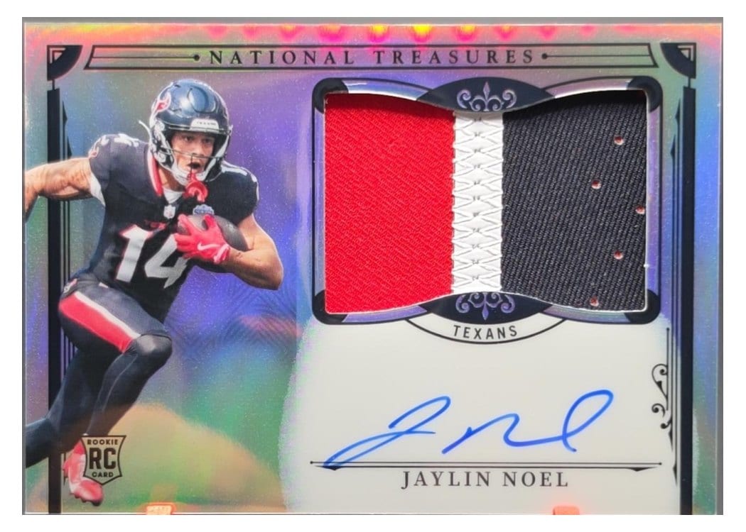 2025 Panini National Treasures Rookie Patch Autographs Jaylin Noel #195 card