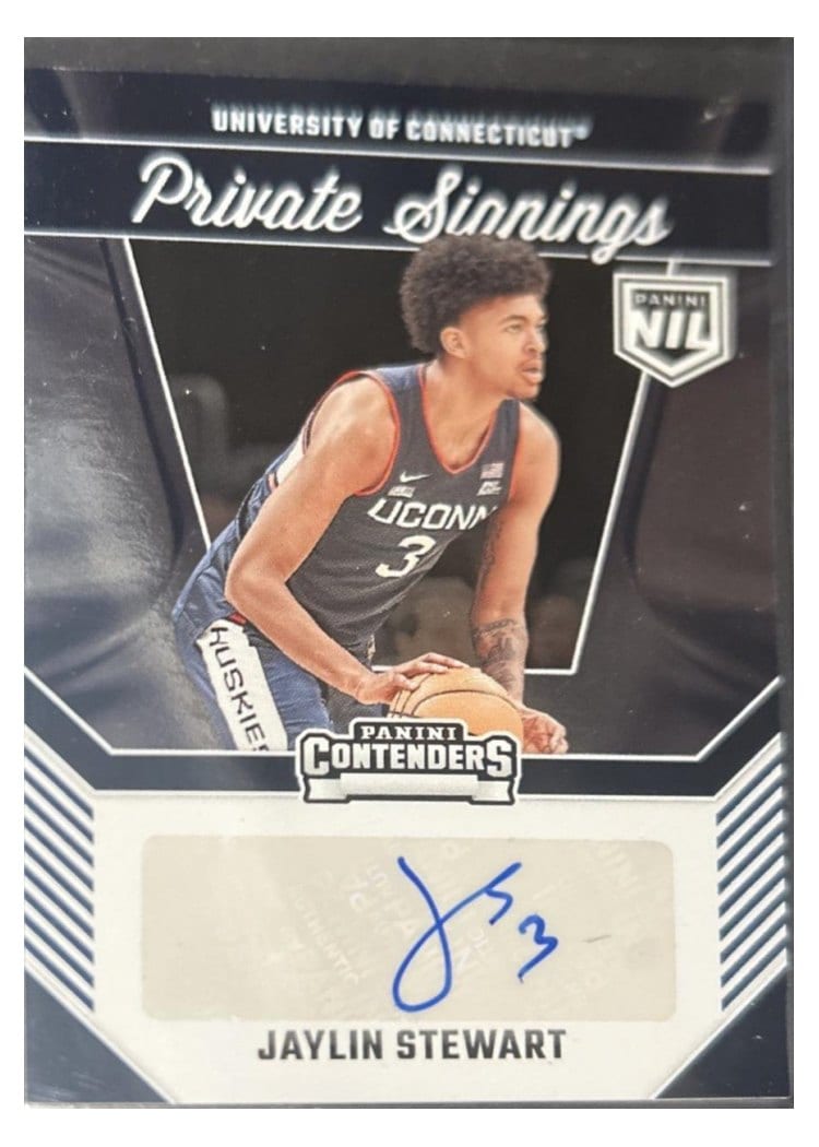 2024 Panini UConn Contenders Private Signings Jaylin Stewart #JS card