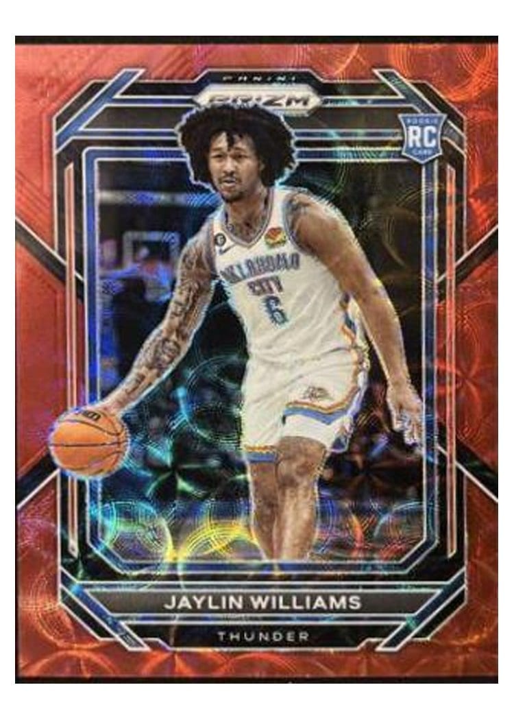 2022-23 Panini Prizm Base Set Jaylin Williams Choice Red Prizm #247 card