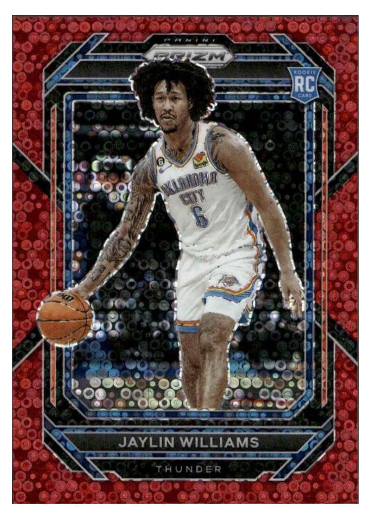 2022-23 Panini Prizm Base Set Jaylin Williams Fast Break Red Prizm #247 card