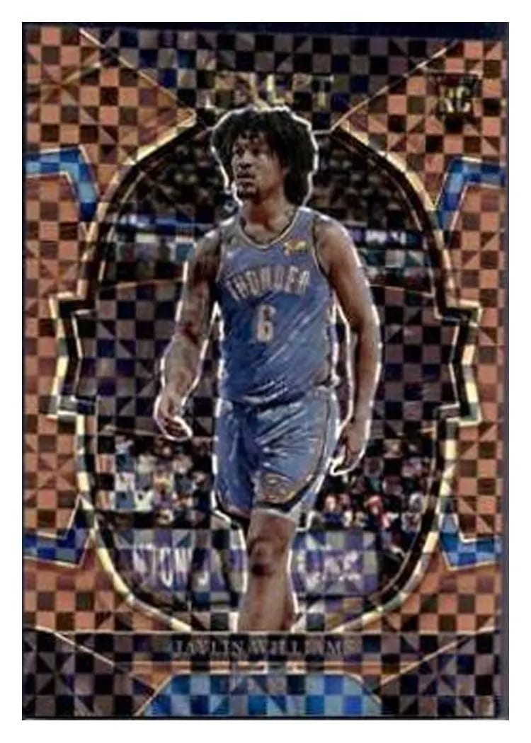 2022-23 Panini Select Base Set Jaylin Williams Copper Plaid Prizm #99 card