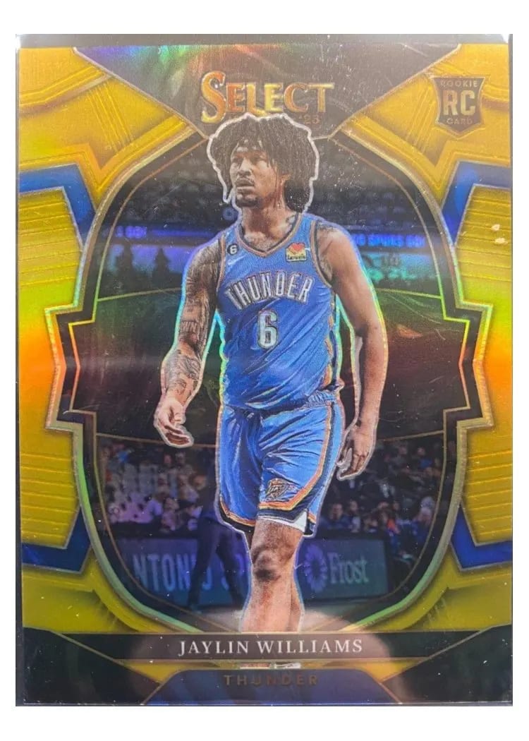 2022-23 Panini Select Base Set Jaylin Williams Gold Prizm #99 card